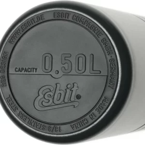 Esbit MAJORIS Edelstahl Isolierflasche Mit Doppelwandigem Edelstahl-Becher, 0.5L, Schwarz 13